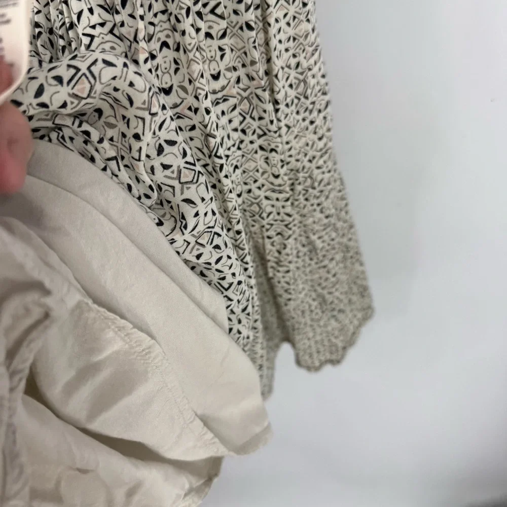 Free people sundown multi print open cut out back mini dress with pockets S